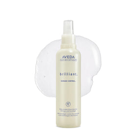 Aveda Brilliant front packaging showing bottle and 8.5 fl oz size benefit