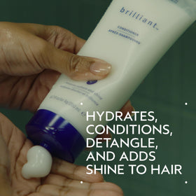 Aveda Brilliant pump close-up demonstrating easy dispensing and precise control
