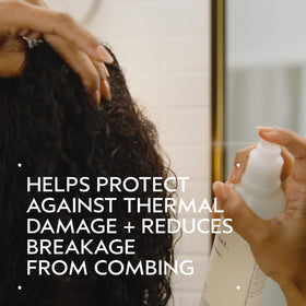 Aveda Brilliant fine mist spray detail delivering lightweight detangling benefit