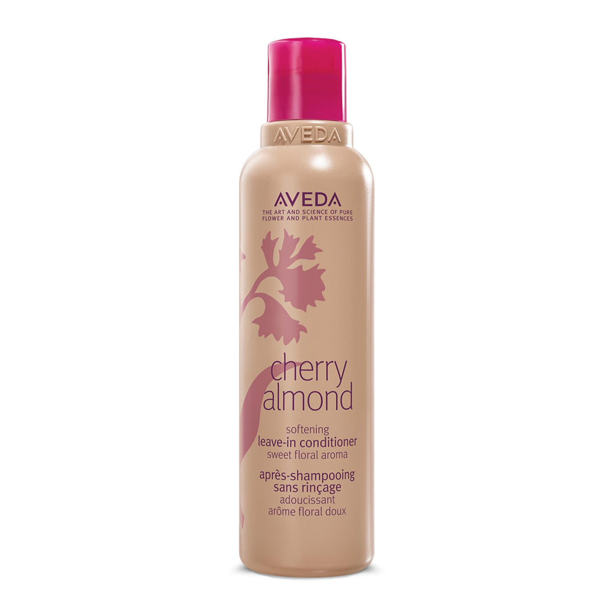 Aveda bottle front packaging showing Cherry Almond branding and size