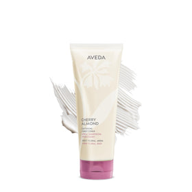 Aveda Cherry Almond front packaging showing bottle and label benefits