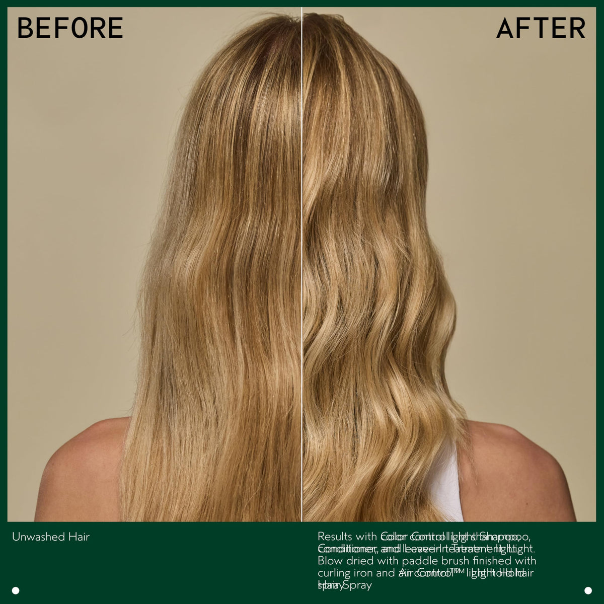 Aveda alongside Color Control Shampoo showing routine for color protection