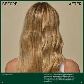 Aveda alongside Color Control Shampoo showing routine for color protection