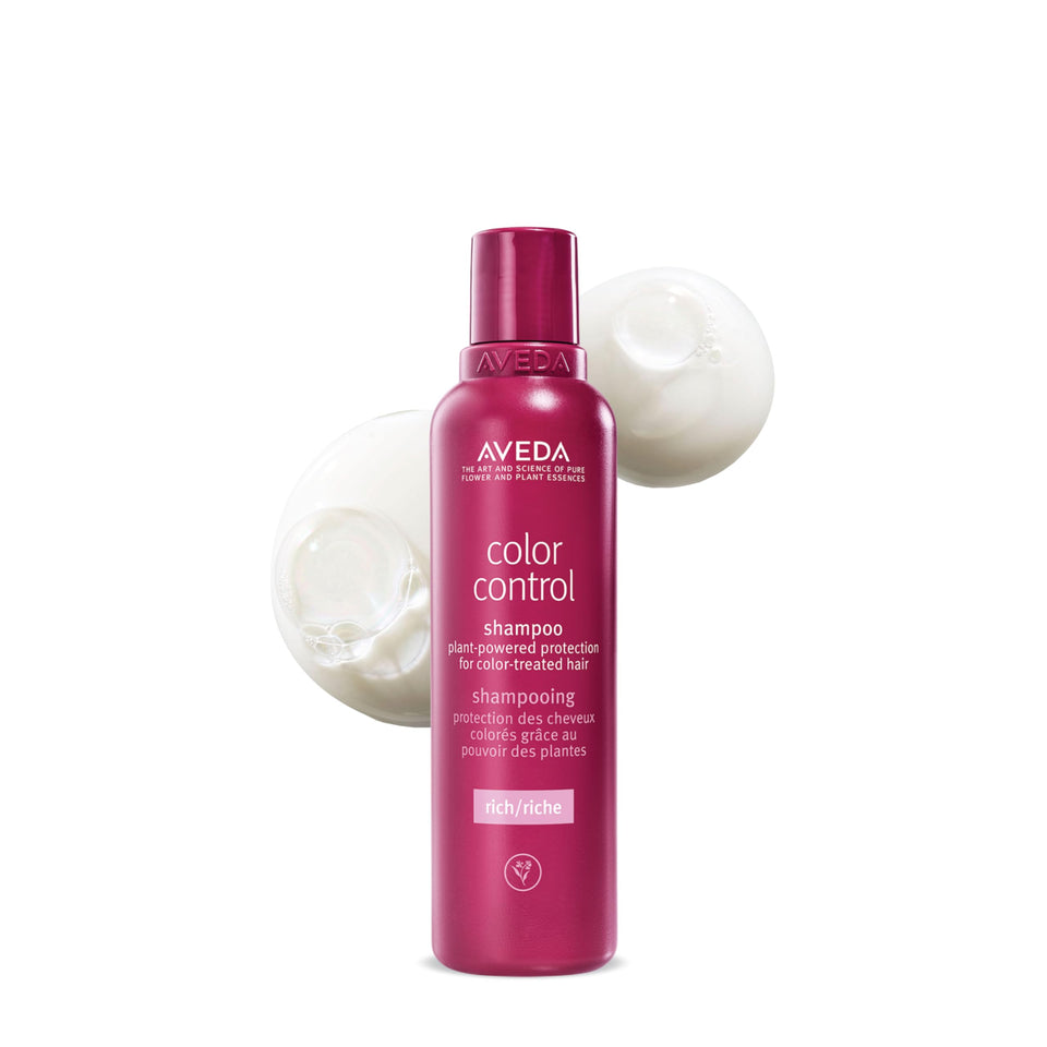 Aveda Color Control Rich Shampoo front packaging showing bottle and label benefits