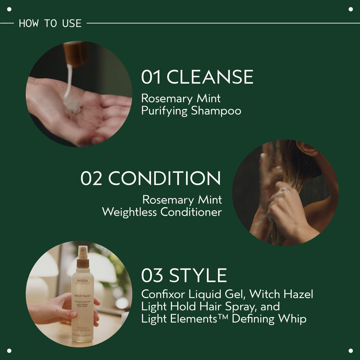 wheat protein ingredient representation next to Aveda Confixor emphasizing conditioning benefit