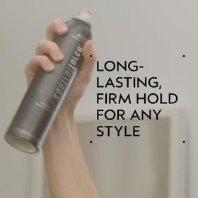 Close-up of Aveda Control Force label highlighting clean formulation benefits