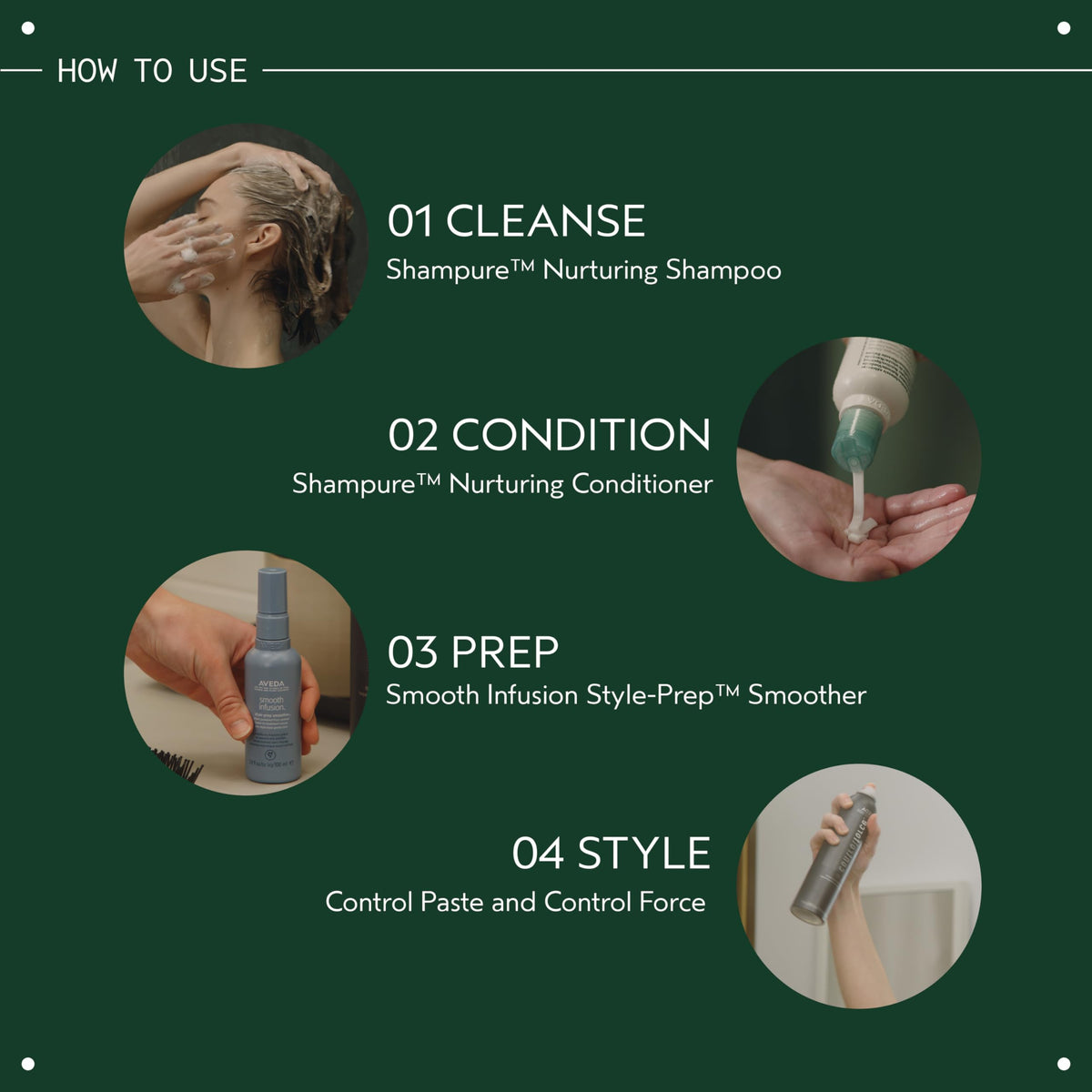Aveda control paste size comparison next to hand showing convenient 2.5 oz