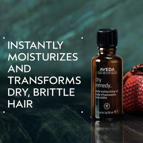Aveda Dry Remedy pump and cap close-up highlighting product dispensing control