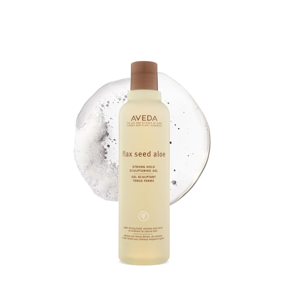 Aveda Flax Seed Aloe front packaging shows product and brand for clear identification and trust