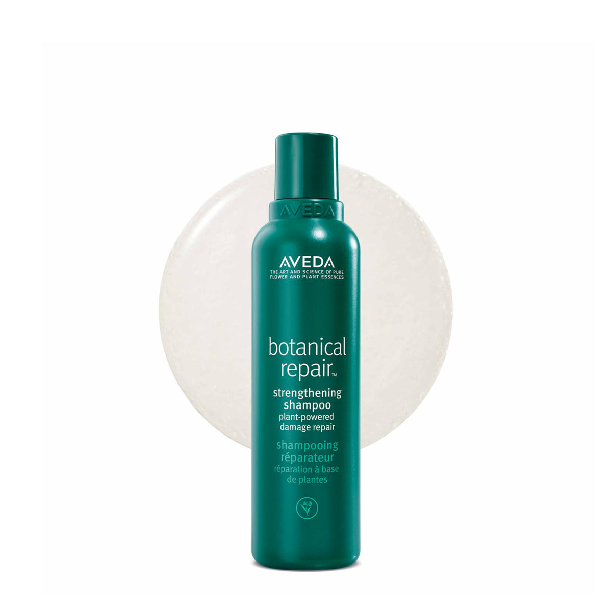 Aveda front bottle showing product branding and clean design benefits