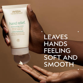 Aveda tube cap open with visible product texture, highlighting easy dispensing