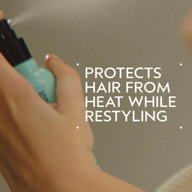 Aveda Heat Relief back label close-up listing ingredients and certifications
