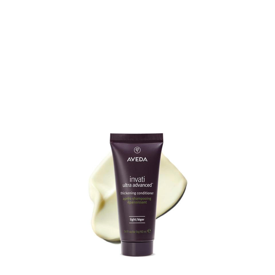 Aveda Invati Ultra conditioner front packaging showing product benefit