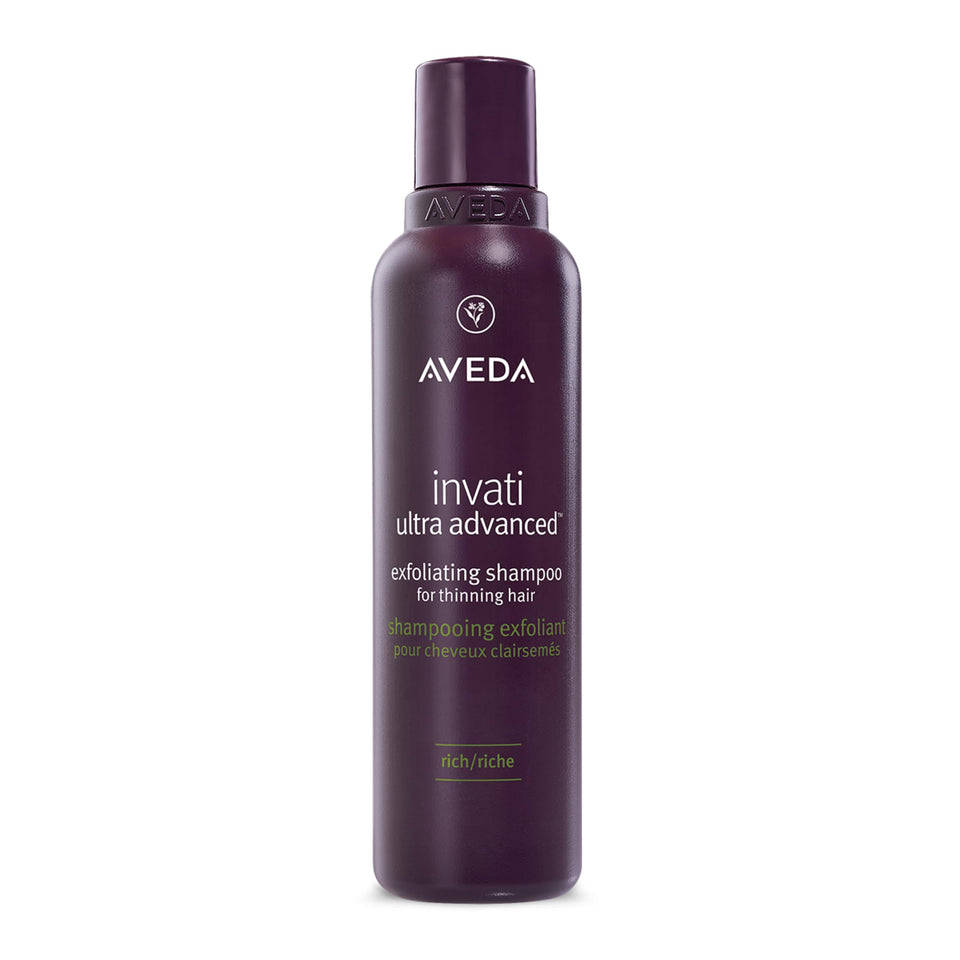 Aveda Invati Ultra shampoo front packaging showing bottle and label benefits