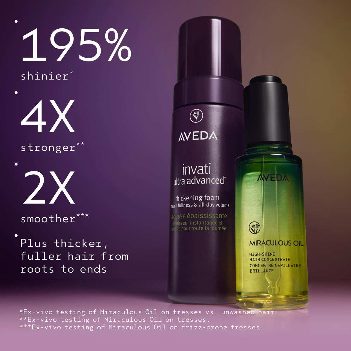 Aveda Invati Ultra size comparison with hand showing compact travel-ready benefit