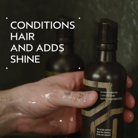 Aveda men conditioner texture close-up showing smooth consistency for easy distribution