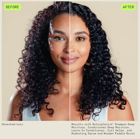 Aveda Nutriplenish lather in hand demonstrating gentle foaming and easy rinse