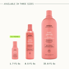 Label detail showing ingredient claims and certifications, Aveda transparency benefit