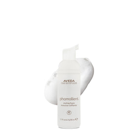 Aveda Phomollient front packaging showing travel-size bottle and label for easy grip
