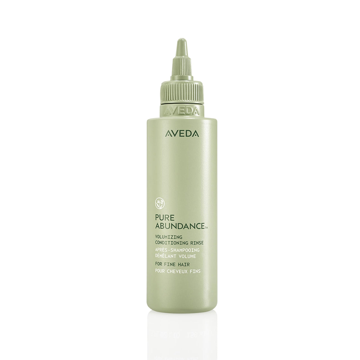 Aveda Pure Abundance front packaging showing bottle and label, conveys clean brand presentation