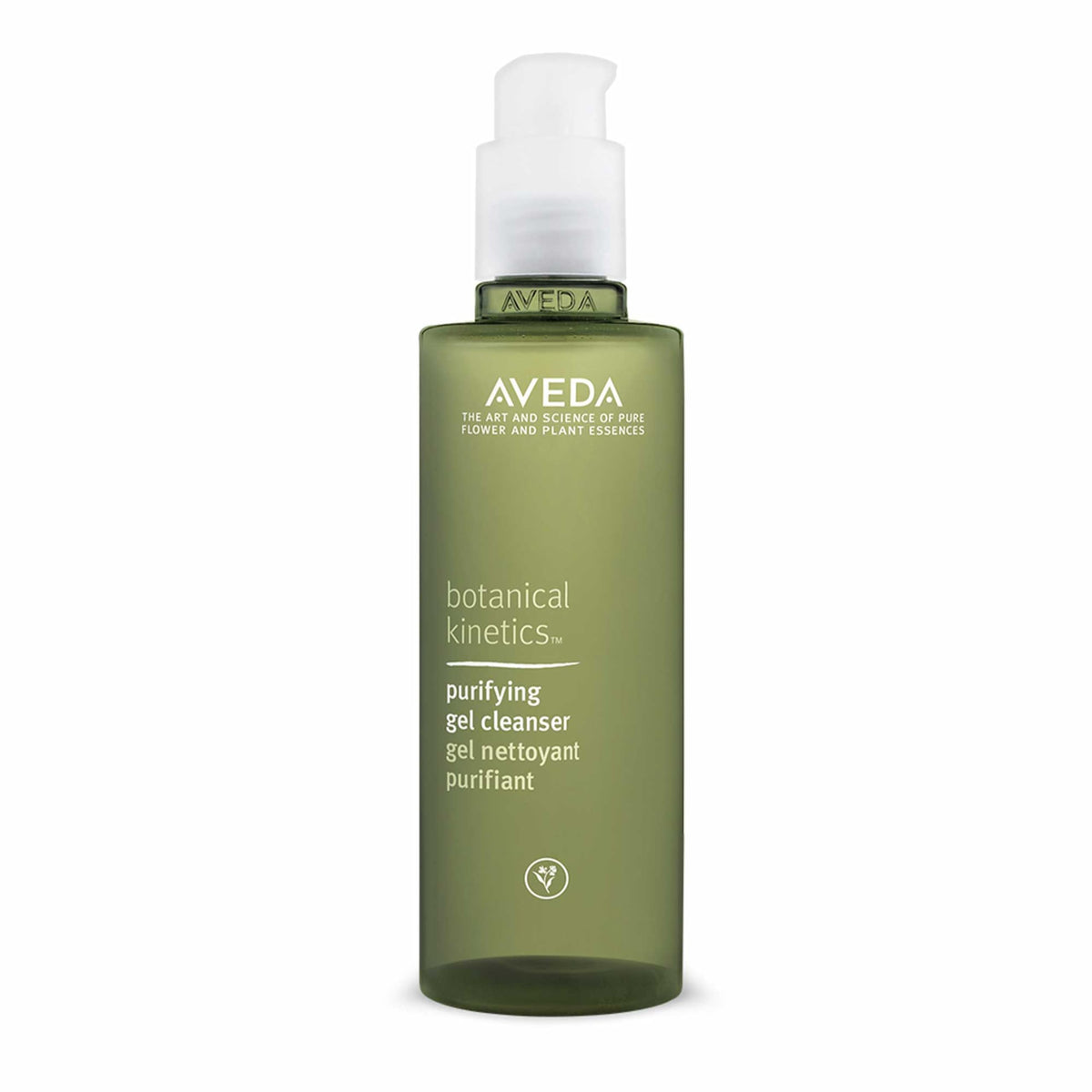 Aveda purifying gel cleanser front bottle showing clean design and benefits