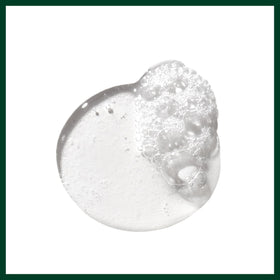 Aveda purifying gel cleanser lather closeup showing gentle foaming action