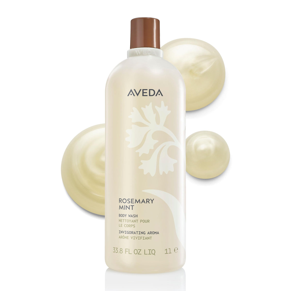 Aveda front bottle showing label and 33.8 fl oz size for easy refill