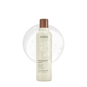 Aveda bottle front packaging showing rosemary mint branding and size