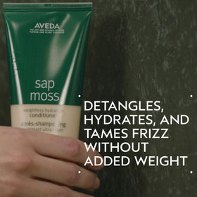 Aveda conditioner creamy texture close-up demonstrating lightweight hydration