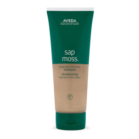 Aveda sap moss shampoo front packaging showing bottle and label benefits