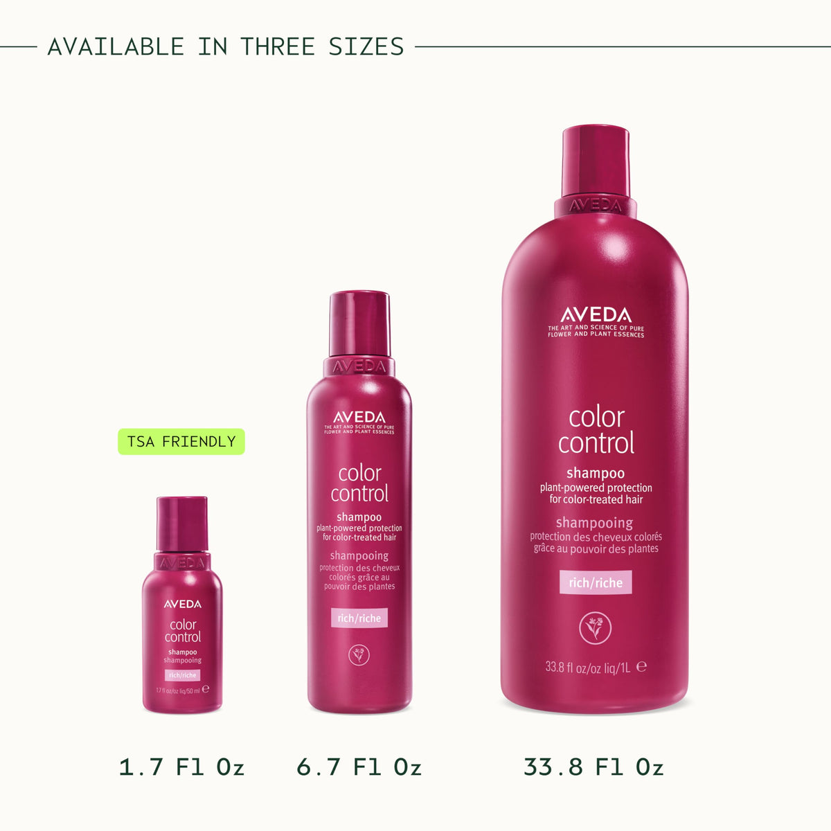 Aveda shampoo displayed on salon shelf conveying professional color-care performance