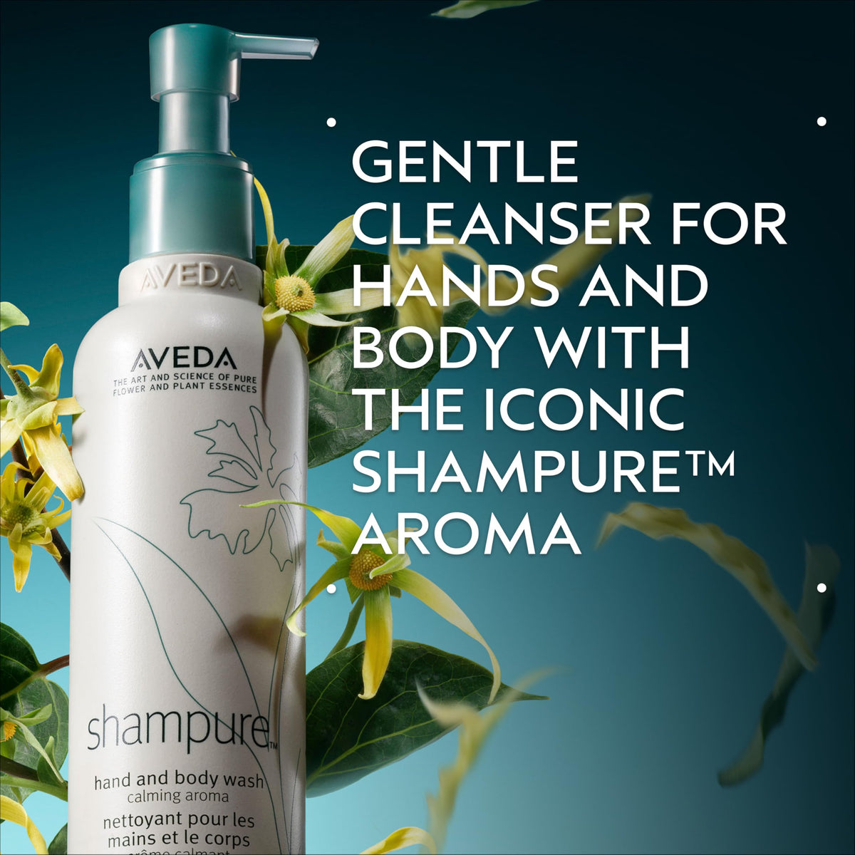 Aveda Shampure close-up of creamy lather demonstrating gentle cleanse