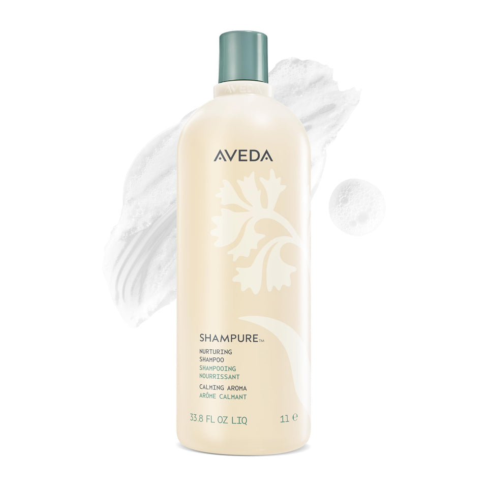 Aveda Shampure front bottle showing label and calming aroma benefits