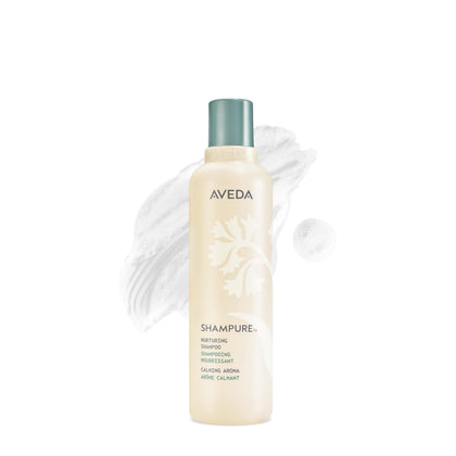 Aveda Shampure front bottle showing clean branding and calming design benefits relaxation