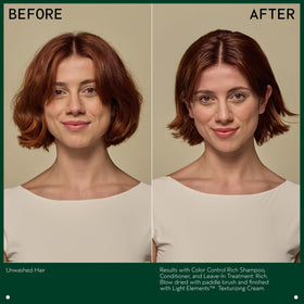 Short haircut styled with Aveda for defined piecey texture