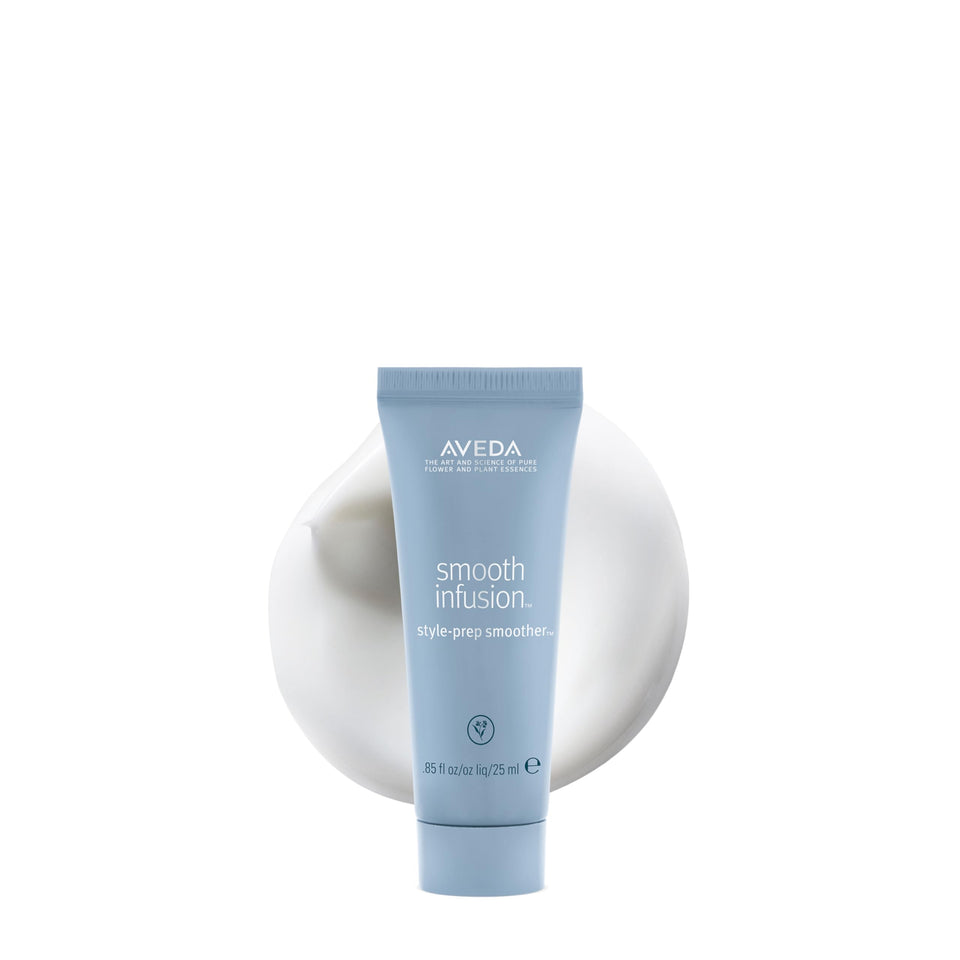Aveda front packaging showing bottle and label, promotes easy styling