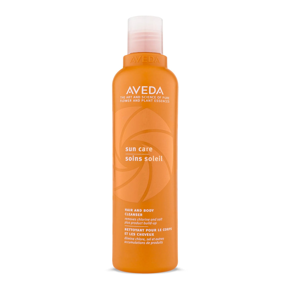 Aveda front packaging showing label and benefits for post-sun cleansing
