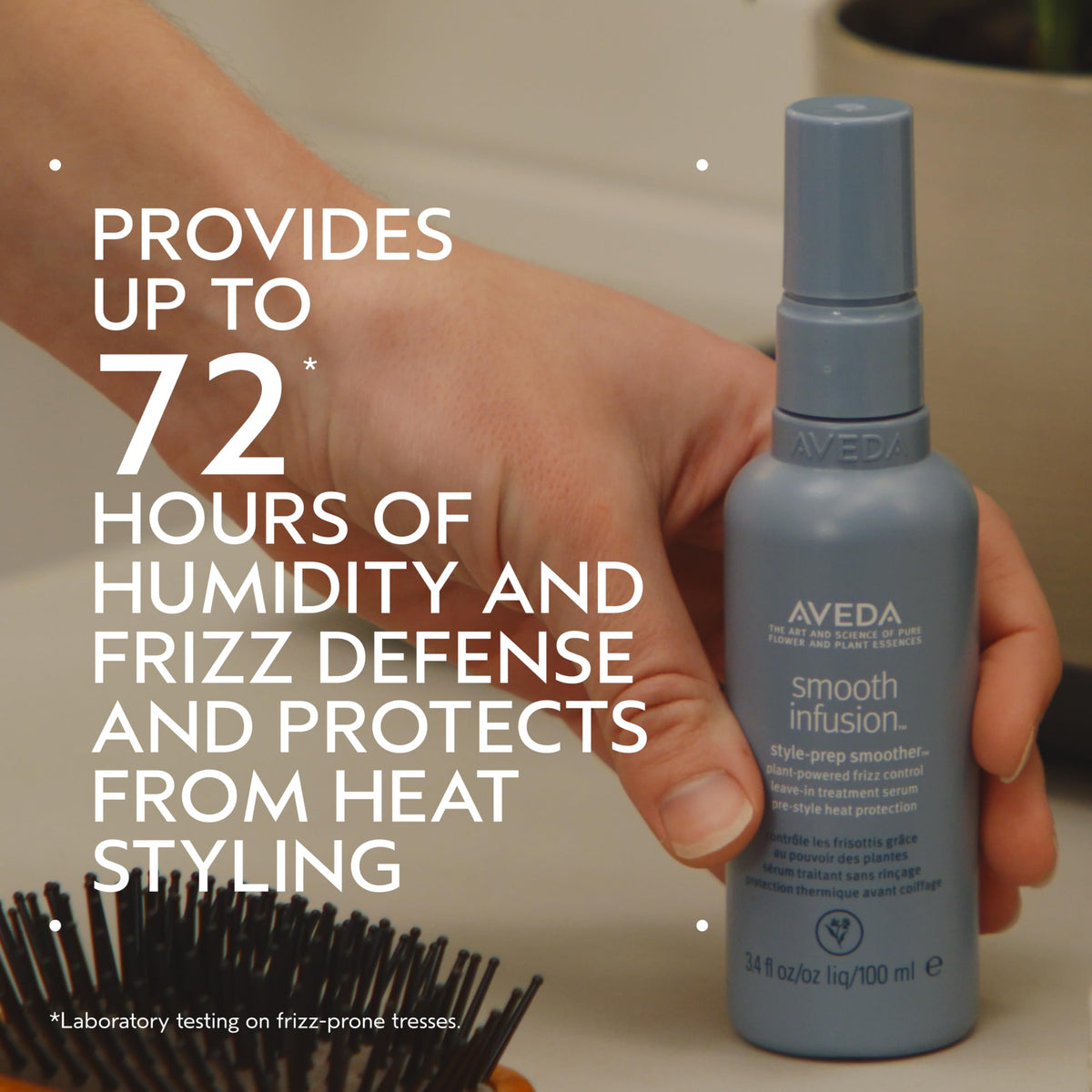Aveda close-up of serum texture showing lightweight slip