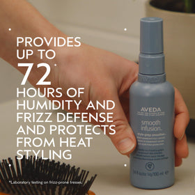 Aveda close-up of serum texture showing lightweight slip