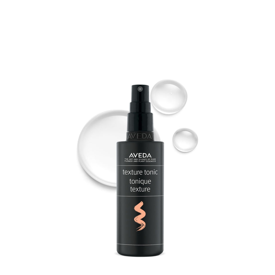 Aveda Texture Tonic front bottle showing label and volume, highlights natural ingredients