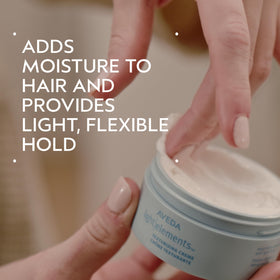 Close-up of Aveda creme texture highlighting lightweight blend