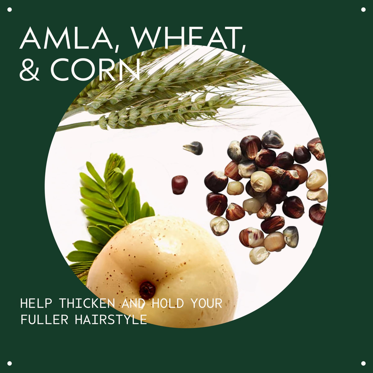 Close-up of Aveda Thickening Tonic texture on fingers highlighting lightweight, non-greasy feel