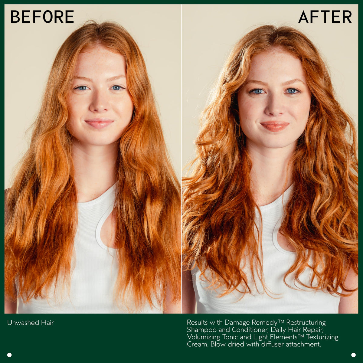 Aveda tonic texture on hand illustrating lightweight, non-greasy feel