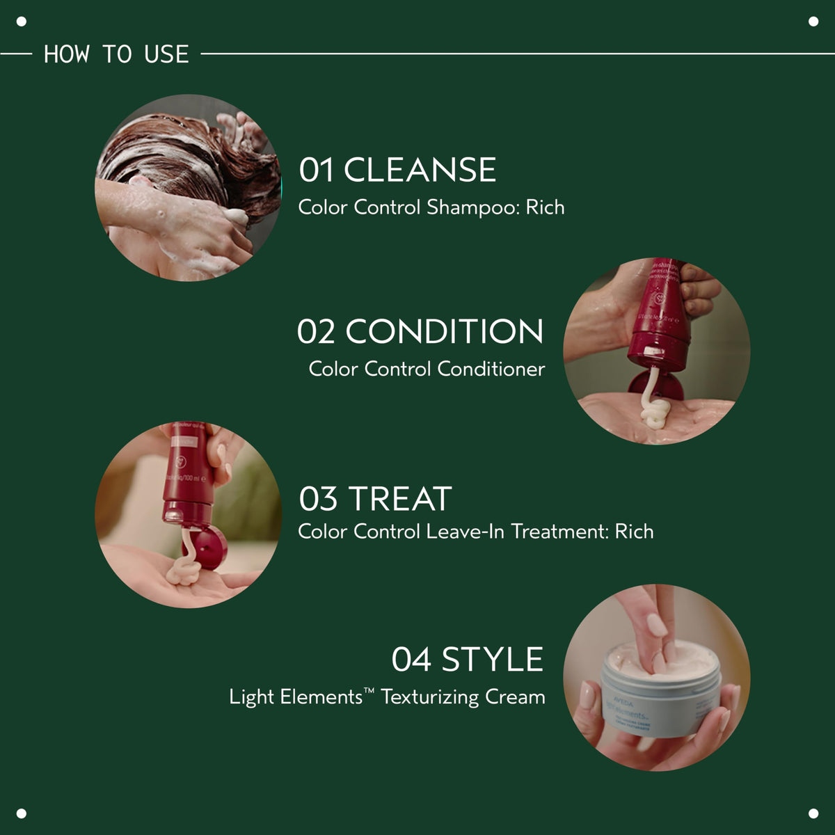 Tousled shoulder-length hair styled with Aveda for natural movement