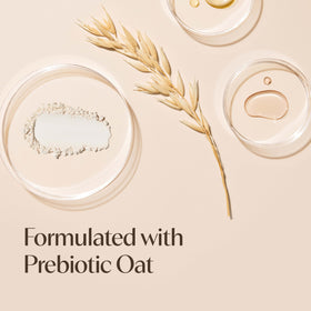 Aveeno being applied to cheek showing lightweight hydration