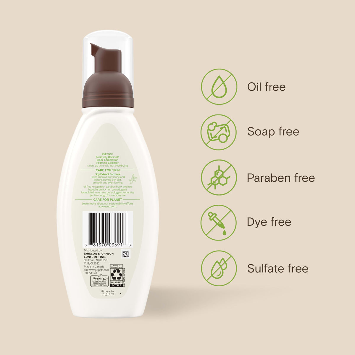 Aveeno bottle on bathroom counter lifestyle suggesting daily routine benefit