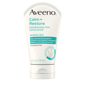 Aveeno on bathroom sink in lifestyle scene showing routine-friendly use