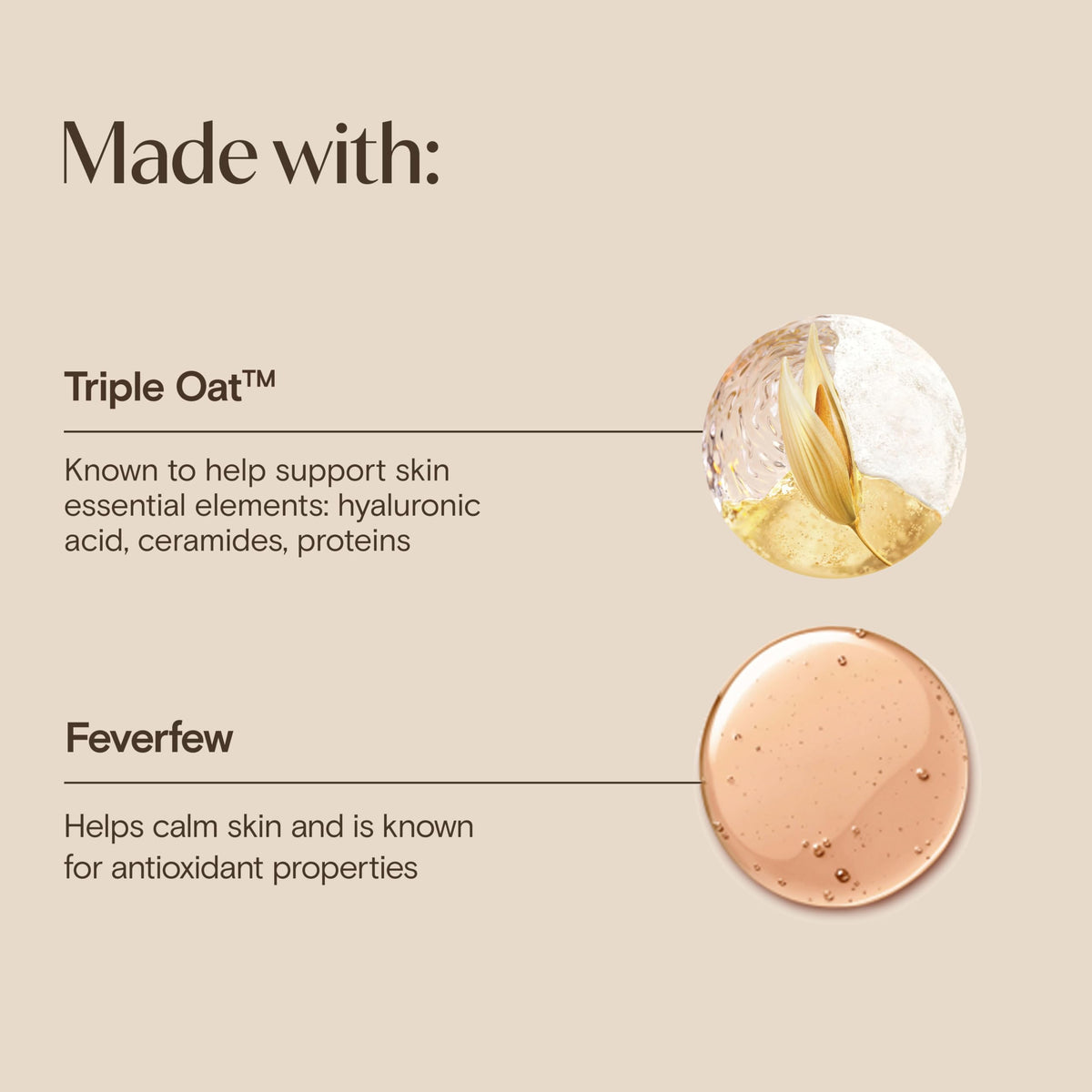 Aveeno before and after skin smoothness illustrating visible improvement