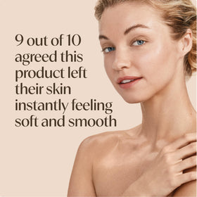 Aveeno bottle beside oats and jojoba seeds emphasizing natural ingredients