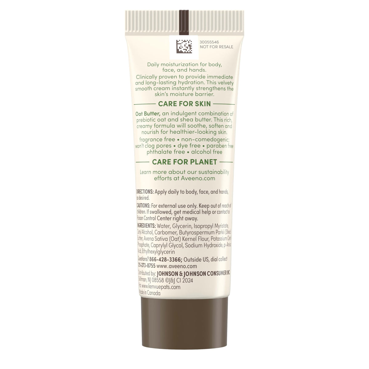 Aveeno two-item bundle size comparison showing travel-friendly proportions